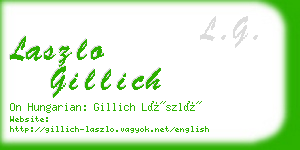 laszlo gillich business card